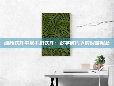 韶关赚钱软件苹果手机软件：数字时代下的财富机会